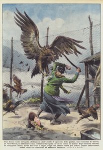 En kvinde mod en ørn af Achille Beltrame