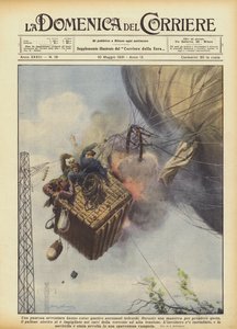 Fire tyske aeronauter påtog sig et skræmmende eventyr af Achille Beltrame
