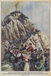En malerisk alpefestival, velsignelsen af ​​jubilæumskorset på Resegone
