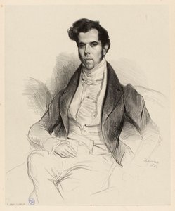 Portræt af Horace Say (1794–1860), økonom og parlamentsmedlem af Achille Devéria