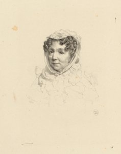 Portræt af Madame Desforges, Devérias kusine. (IFF 40) af Achille Devéria