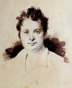 Portræt af den franske forfatter Honore de Balzac (1799-1850) ung Tegning af Achilles Deveria (1800-1857) 1800-tallet. Chantilly, Conde Museum. Saml. Lovenjoul. Tilladelse til at ansøge Institut de France af Achille Devéria