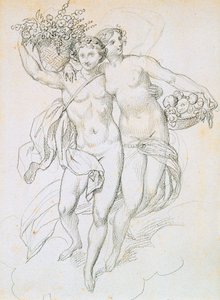 Psyke og Amor, c1820-1857 af Achille Devéria