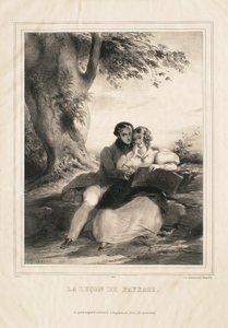 Landskabslektionen (La leçon de paysage) af Achille Devéria