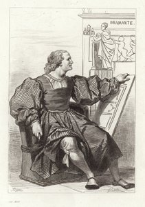 Donato Bramante, italiensk arkitekt af Achille Devéria