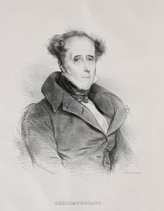 Francois René Auguste Victome de Chateaubriand af Achille Devéria