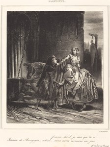 Jeanne af Bourgogne af Achille Devéria