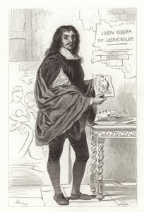 Jusepe de Ribera, spansk maler også kendt som Jose de Ribera, Giuseppe Ribera og Joseph Ribera af Achille Devéria
