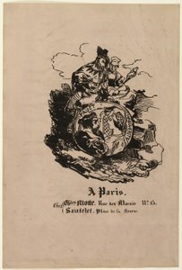 Portrætmedaljon af Faust og Marguerite, forlagsark fra Faust af Achille Devéria