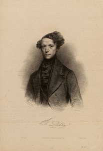 Portræt af komponisten Theodor Döhler 1814-1856. af Achille Devéria