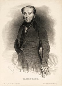 Portræt af operasangeren Antonio Tamburini 1800-1876, af Achille Devéria