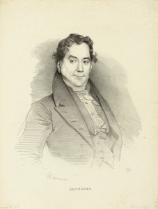 Portræt af sangeren og komponisten Gioseffo Catrufo 1771-1851, 1830. af Achille Devéria