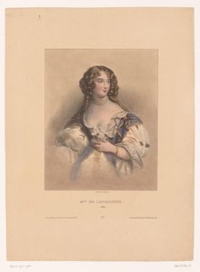 Portræt af Louise de La Valliere Miss de Lavallière, 1667 (titel på objekt) af Achille Devéria