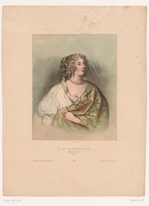 Portræt af Madame de Montespan La M.ise de Montespan, Louis XIVs elskerinde, 1667 (titel på objektet) Berømte kvinder (serietitel) af Achille Devéria