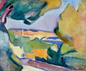 Middelhavslandskab, ca. 1907 (olie på lærred)
