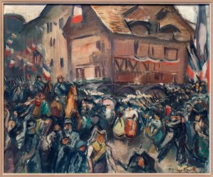 De franske troppers indtog i Strasbourg (Bas Rhin, Frankrig), 22. november 1918. Maleri af Emile Othon Friesz (1879-1949), Olie på lærred