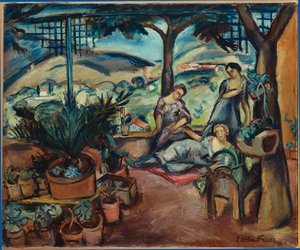 Kvinder på terrassen (olie på lærred) af Achille Emile Othon Friesz