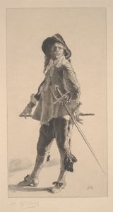 Duelisten, tryk lavet af Jean ?Louis ?Ernest Meissonier af Achille Isidore Gilbert