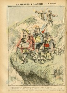 Illustration af Achille Lemot (1846-1909) i Le Pelerin, 08/09/07 - La marche à l