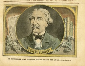 Illustration af Achille Lemot (1846-1909) i Le Pelerin, 01/10/05 - En forsvarer af den katolske tro i otteogtres år - Presse/medier, Religion Faith, L