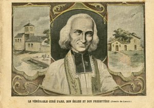 Illustration af Achille Lemot (1846-1909) i Le Pelerin, 06/03/04 - Den ærværdige kur af Ars, dens kirke og dens præsbythere - Religion Tro, kirkens katedraler, katolsk katolicisme - Presbytere - Cure d
