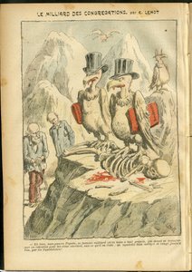 Illustration af Achille Lemot (1846-1909) i Le Pelerin, 07/10/06 - Milliarden menigheder - Religion Tro, katolsk katolicisme - Milliard menigheder - Grib af Achille Lemot
