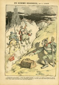 Illustration af Achille Lemot (1846-1909) i Le Pelerin, 28/05/05 - A Careful Man - Antiklerikalisme, Social, Kolonisering Kolonialisme Kolonisme, Franco-Makonisme, Orient, Religion Tro, Venstreblok, Socialisme, Protektorat for den østlige katolicisme, kato af Achille Lemot