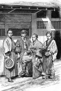 Folk i Tokyo af Achille Sirouy
