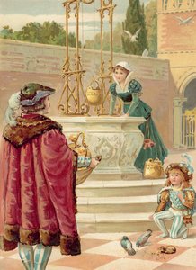 Johannes den trofaste i det gyldne palads (chromolitho)