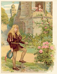 Prinsen med de gyldne låse (chromolitho)