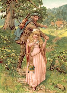Prinsessen og tiggeren (chromolitho)
