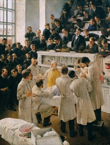 Billroths foredragssal i Wiens hovedhospital af Adalbert Franz Seligmann