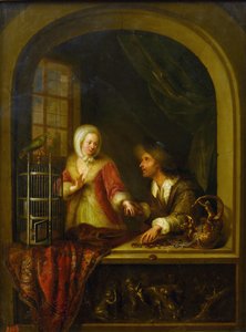 Forføreren af Braun, Adam (1748-1827). Olie på lærred af Adam Braun