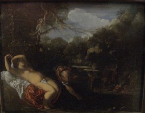 Apollo og Coronis af Adam Elsheimer