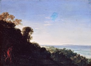 Aurora (Morgenlandschaft, Morgenlandskab), Maleri af Adam Elsheimer (1578-1610)