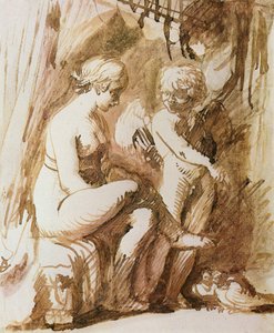 Venus og Amor af Adam Elsheimer