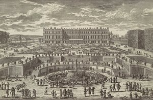 Udsigt over Versailles Udsigt over Versailles, havefacade, 1680