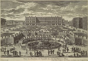 Udsigt over Versailles, havefacade, 1680