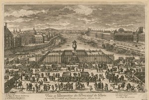 Udsigt over Pont Neuf i Paris, anden halvdel af det 17. århundrede..