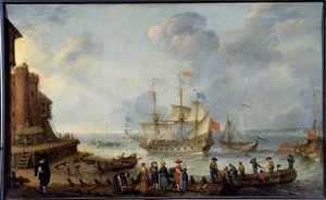 Malerikar af Adam Willaerts (1577-1664) Le Havre fra det 17. århundrede, Musee des Beaux Arts