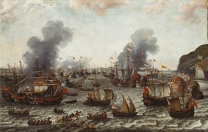 Slaget ved Gibraltar, mellem den hollandske og spanske flåde, 25. april 1607, 1639
