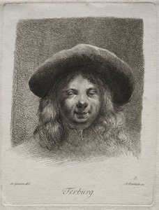 Portræt af Gerard Terborch af Adam von Bartsch
