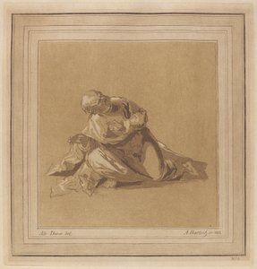 En krumbøjet apostel (Sankt Peter) af Adam von Bartsch, after a drawing formerly attributed to Albrecht Dürer