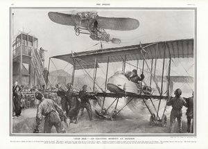 Næsten ulykke på Hendon Aerodrome, 1913.