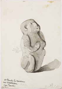 En stenstatue fra Papantla af Adela Breton