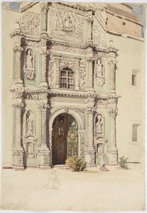 Katedral, Aquascalientes (akvarel) af Adela Breton