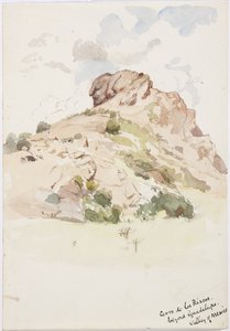 Udsigt - Cerro de los Riscos, hinsides Guadalupe, Mexico (akvarel) af Adela Breton