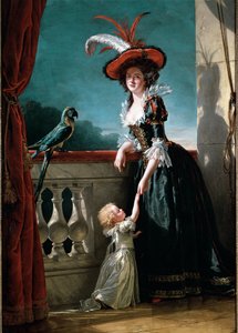 Portræt af Louise Elisabeth af Frankrig og hendes søn, Don Ferdinand (olie på lærred