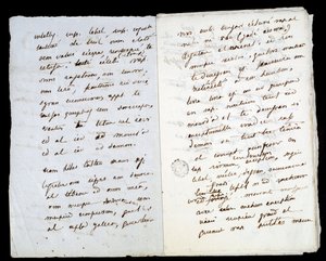 Autografmanuskript af Adele Hugo (anden datter af Victor Hugo af Adele Hugo