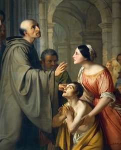 St Mauro Abbed giver syn til ung blind mand